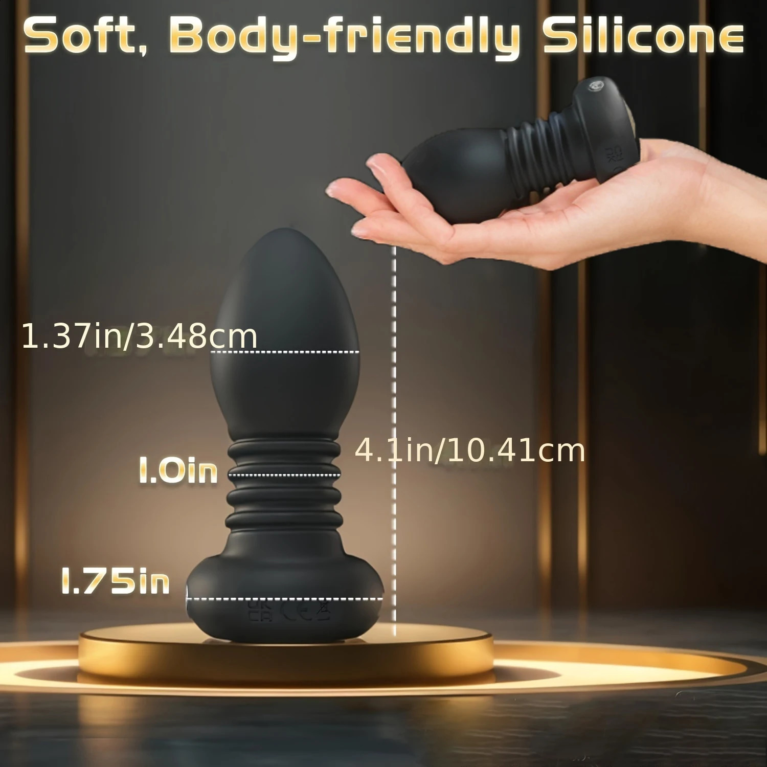 Telescopic anal plug prostate massager male dildo vibrator LED color light vaginal sex toy 240914