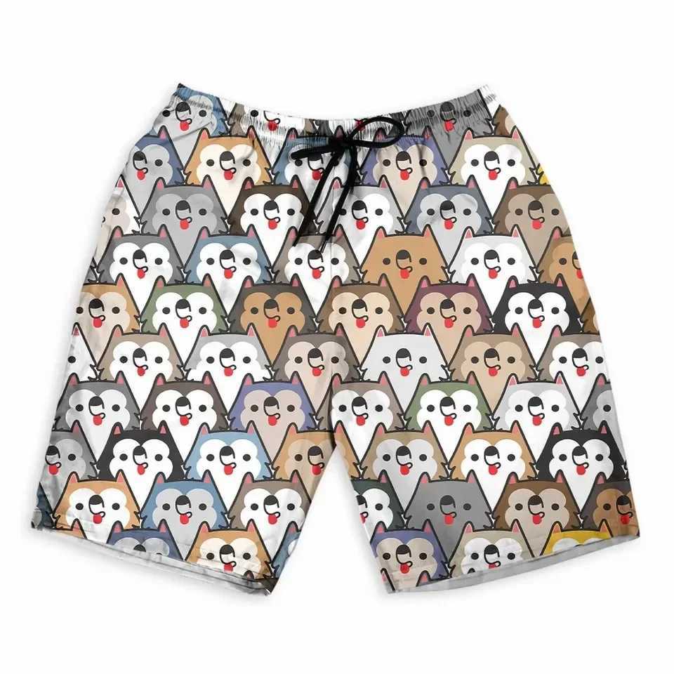 2024 Mens Shorts Summer Shorts Casual Shorts Pocket Drawstring Funny animal Breathable Short Fashion Streetwear beach pants Y240914
