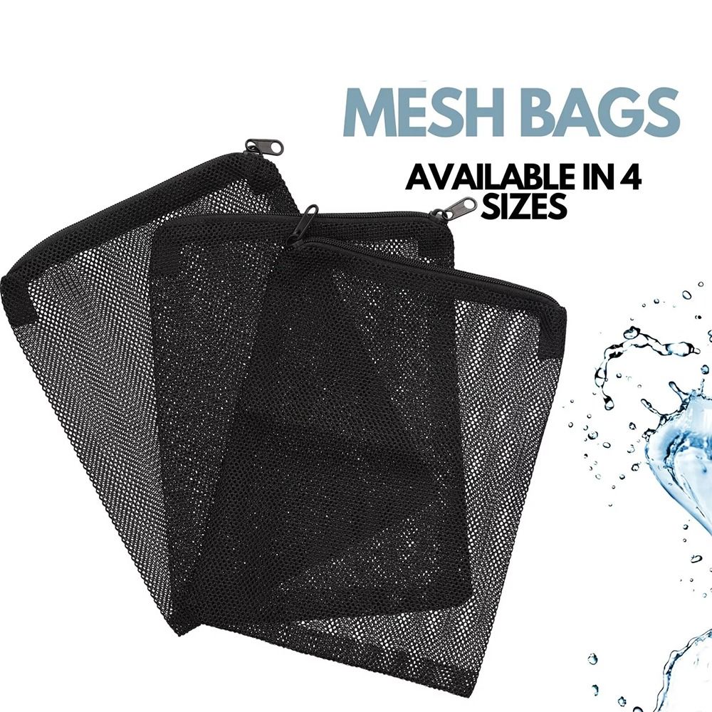 Filter Supplies Isolation Bag Nylon Filter Bag Pond Media Black Filter Net Bag Reusable for Aquarium Fish Tank Mesh Zip Net Bag