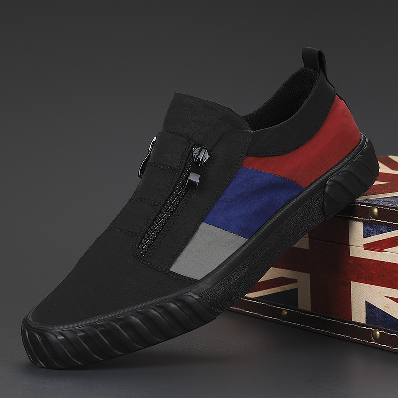 2024 Autumn Board New Breathable Men's Trendy Canvas Sports and Leisure Color Blocked Casual Shoes for Men