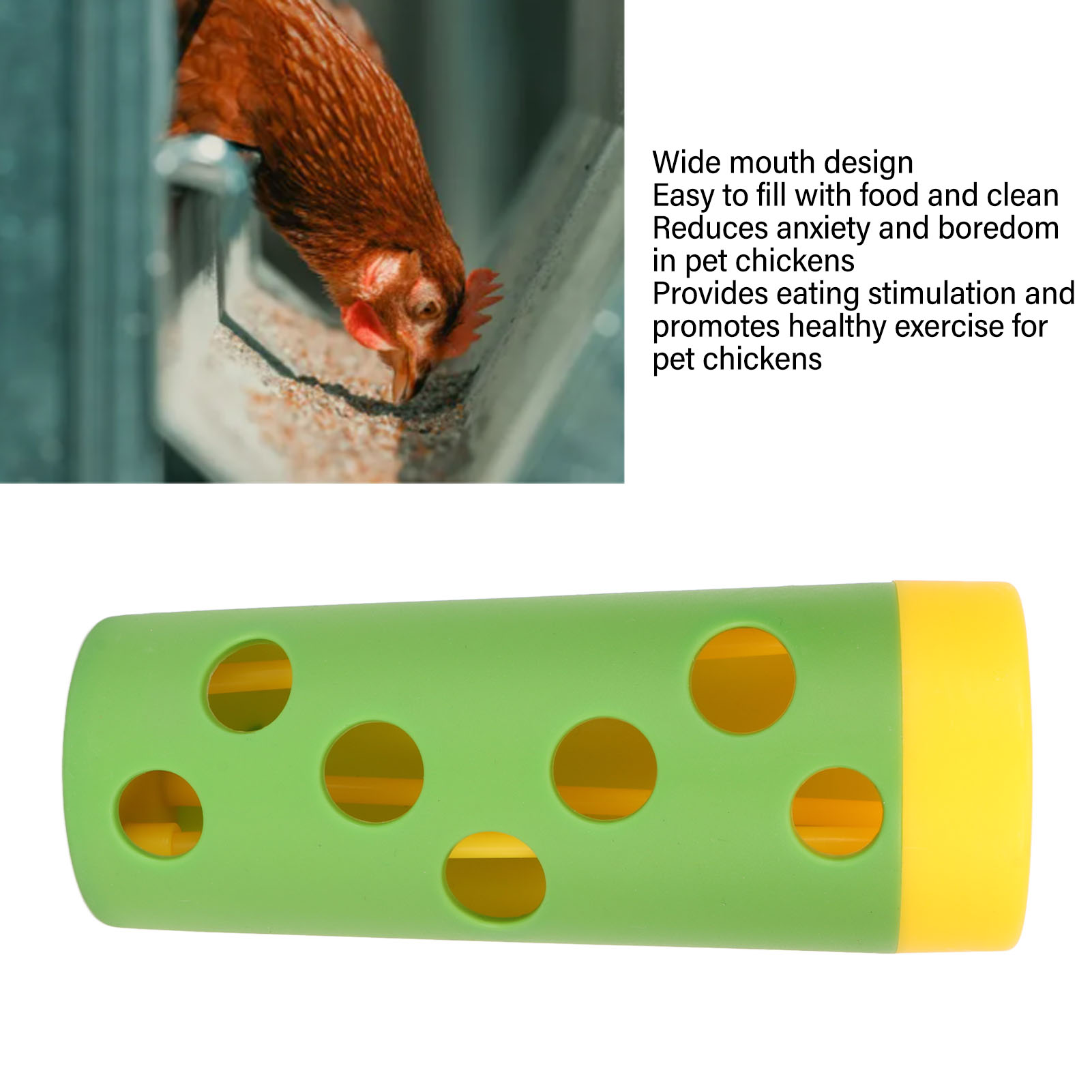 Chicken Treat Roller Bite Resistant Slow Feeding Interesting Safe Feeder Toy For Poultry Chicken