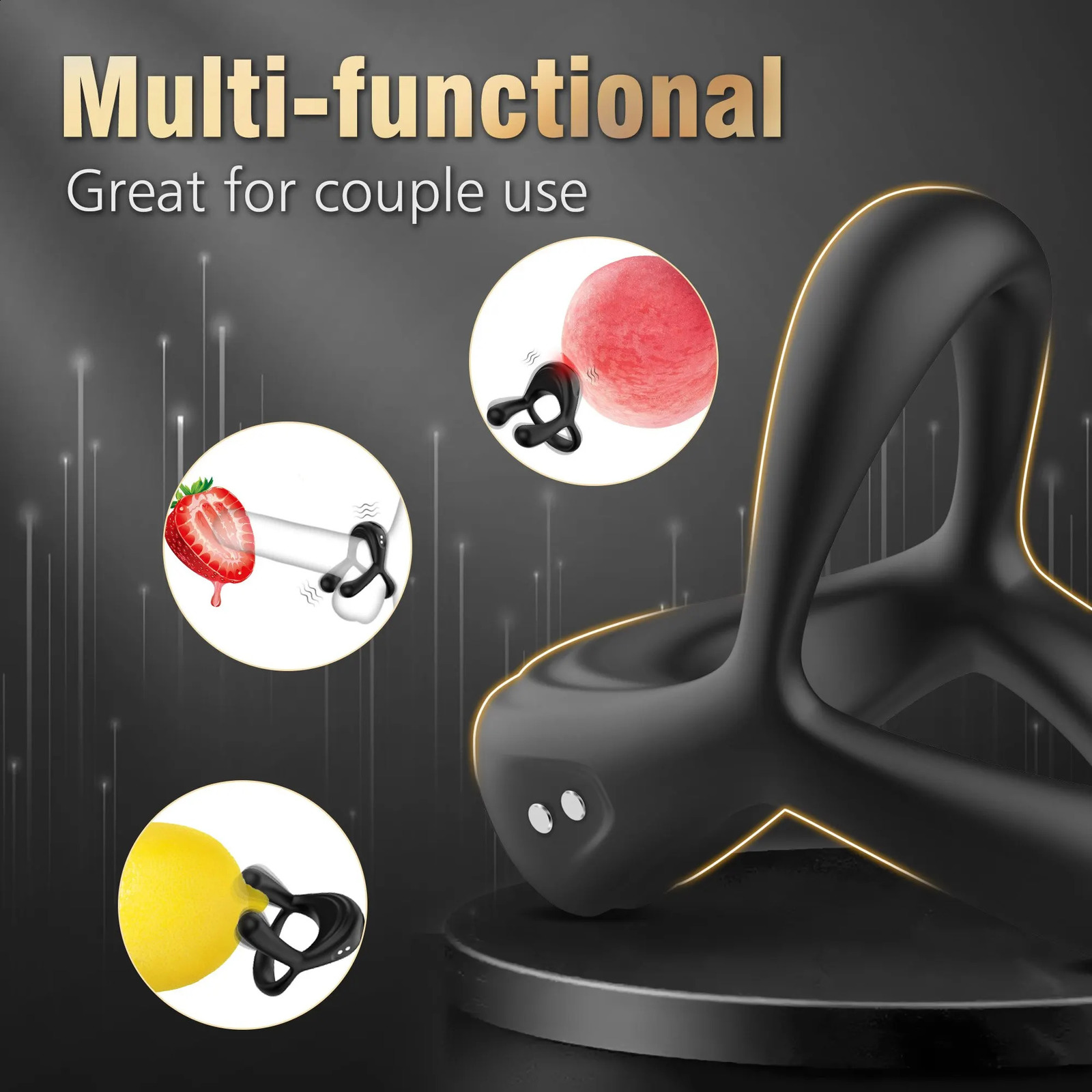 Cock Penis Ring Vibrator 10 Vibrations For All Cockring for Men Erection Delay Ejaculation Adult Sex Toys Couple 18 240711