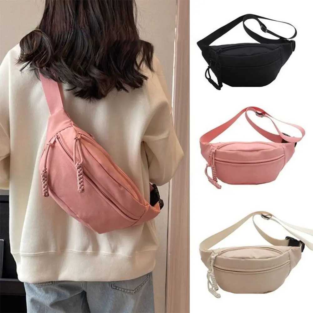 Half Moon Womens Luggage New Oxford Cloth Large Capacity Waist Bag Waterproof Multi functional Running Belt Sports Bag Z250407