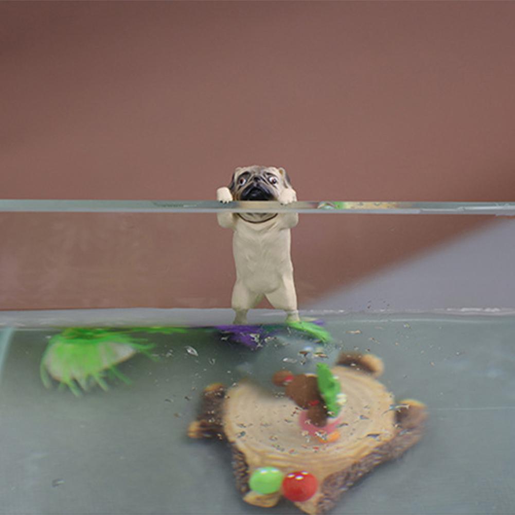 Aquarium Fish Tank Decoration Cute Dog Resin Ornament Fall-resistant Layout Props For Aquarium Fish Tank Landscaping Decor