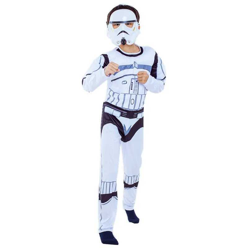 Halloween Childrens Darth Vader Costume Force AWakening Childrens Super Luxury Stormtrooper Costume Send Gloves Mask W240914