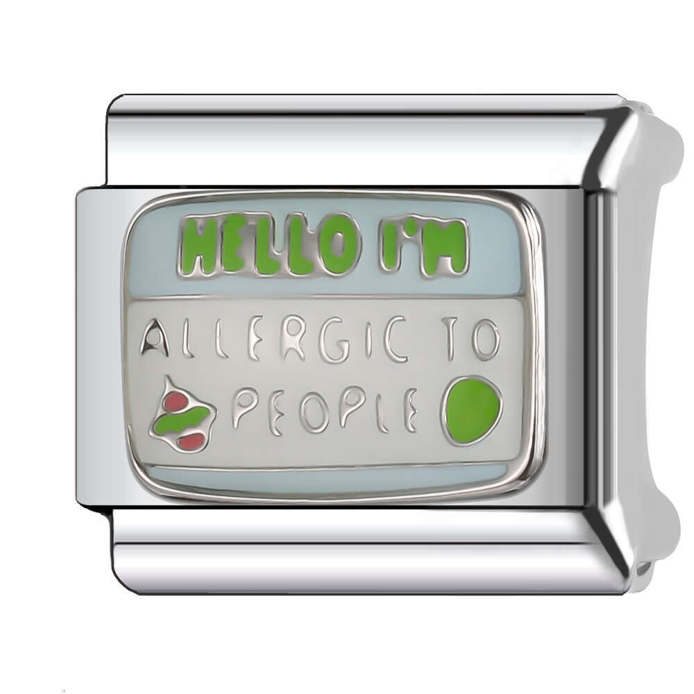 New Women's Gift friends Bead Italian Charms Links Bangle Beads Fit 9mm Stainless Steel Bracelet Making DIY Accessories For Women Fashion Jewelry