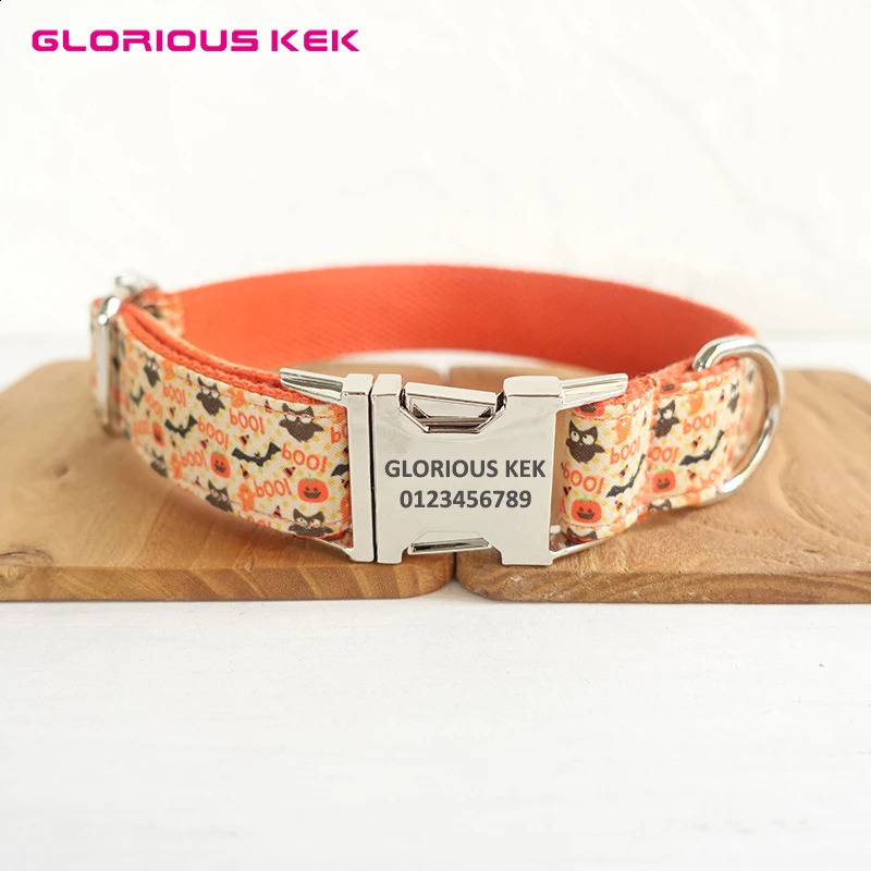 GLORIOUS KEK Holiday Dog Collar Halloween/Christmas Pet Dog Collar Quick Release Adjustable Dog Collar and Belt Set Pet Gifts 240914