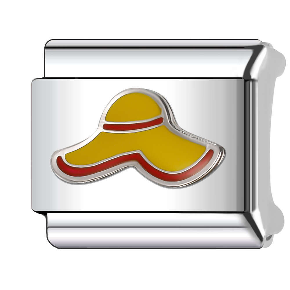 New Women's Gift yellow bus hedgehog Bead Italian Charms Links Bangle Beads Fit 9mm Stainless Steel Bracelet Making DIY For Women Fashion Jewelry