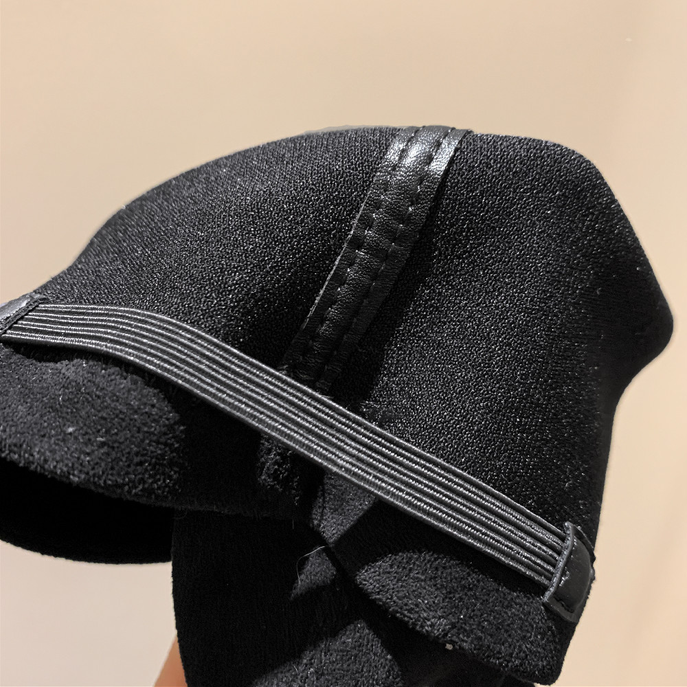 plus danxuefei size 34-42 women's stretch ck 6cm thin high hell pointed toe slip-on autumn over the knee boots shoes 347b