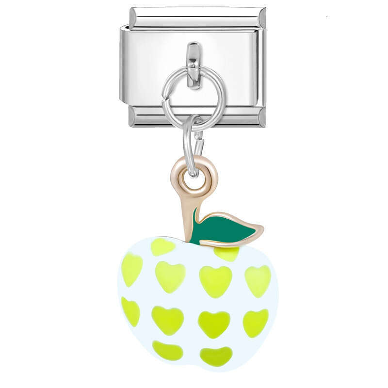 New Women's Gift Mushroom dragonfly Pendant Italian Charms Links Bangle Beads Fit 9mm Stainless Steel Bracelet Making DIY For Women Fashion Jewel