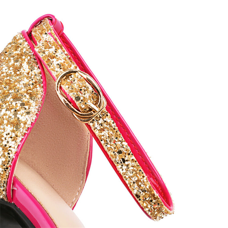 2025 new Design Brand Shiny Sier Red Women's Sandals 2023 New Sexy 15.5cm High Heel Bridal Wedding Party Nightclub Women Shoes Size 43 64c7