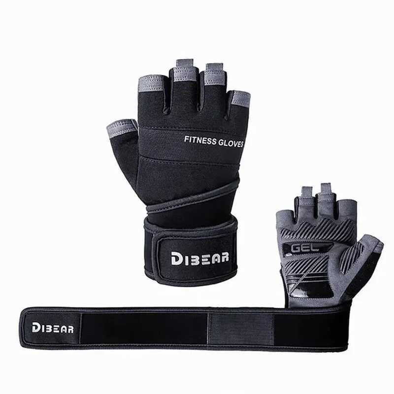 Half Finger Bodybuilding Gym Gloves Weightlifting Dumbbell Training Anti-Slip Fitness Gloves Crossfit Workout Exercise For Man Y240914