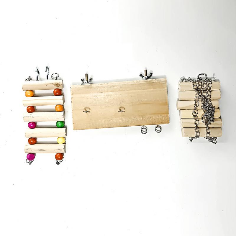 Parrot Swing Perch Bird Perches Swing With Climbing Ladder Parrot Chew Toys For Parakeets Cockatiel Lovebirds Conures Budgie