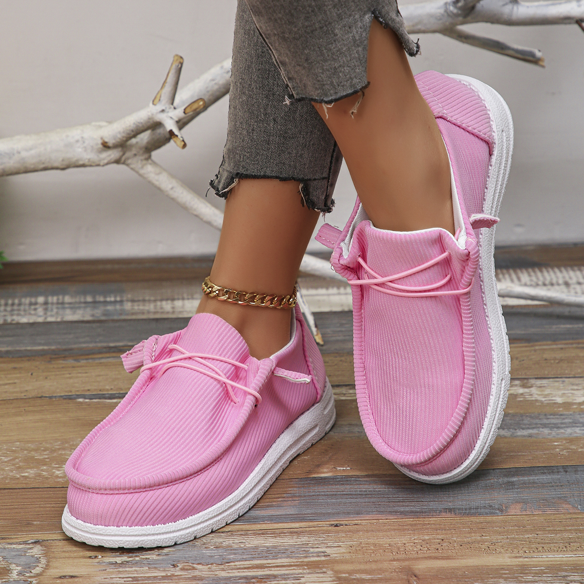 for Canvas Sneakers Women: Breathable Cloth Loafers, Summer Casual Platform Shoes 4 Platm