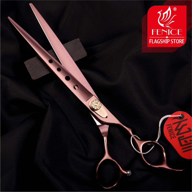 Fenice professional high-end 7.0 7.5 8.0 inch pet dog cat grooming cutting scissors straight dog shears grooming scissors