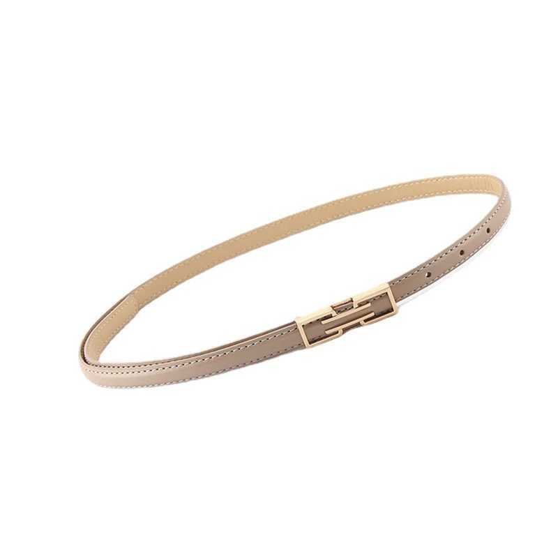 Ladies Trouser Dress Decoration Waistband Fashion Leather Thin Belt Golden Metal Buckle Adjustable Waist Strap All-match 1PcsX240914