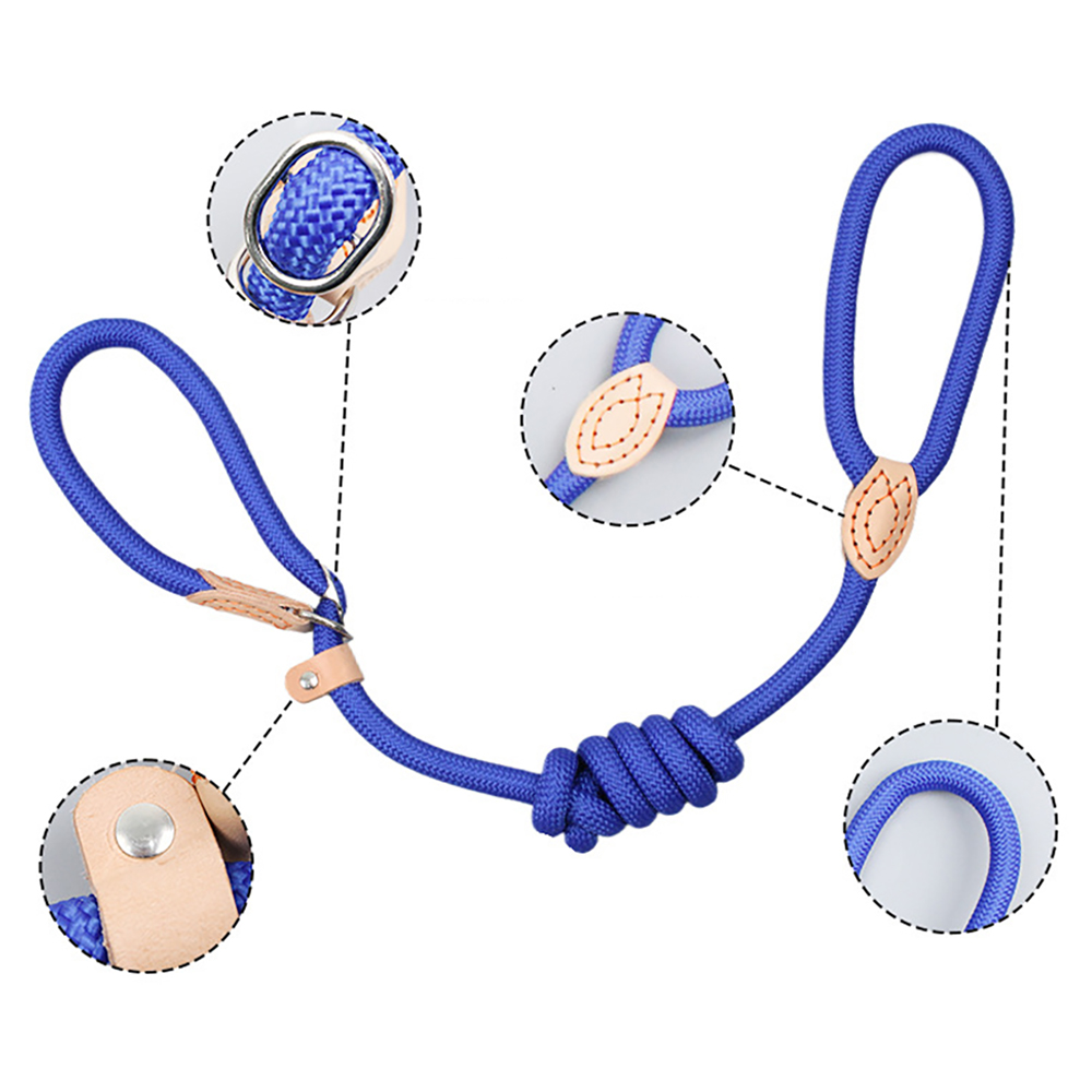 Dog Leash Slip Lead Snap Hook Rope Leash Strong Braided Dog Training Leash No Pull Training Lead Leashes for Medium & Small Dogs