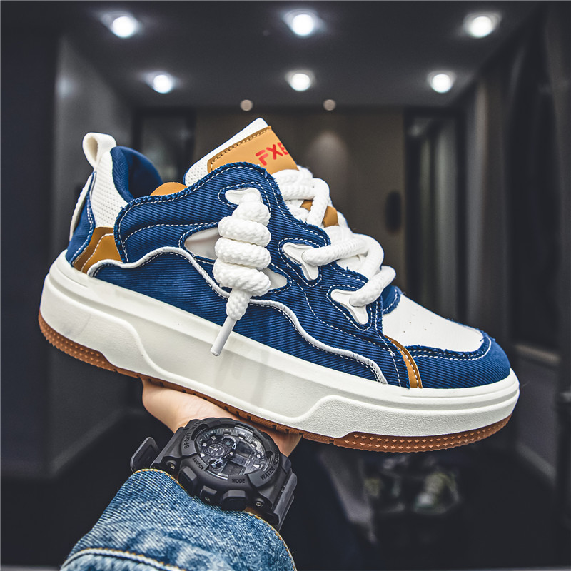 Fashion 2024Men Running Street Hiphop Skateboard Shoes Chunky Comfy Soft Casual Sneakers Men Tenis New Mascuo Footwear Male 4d2c