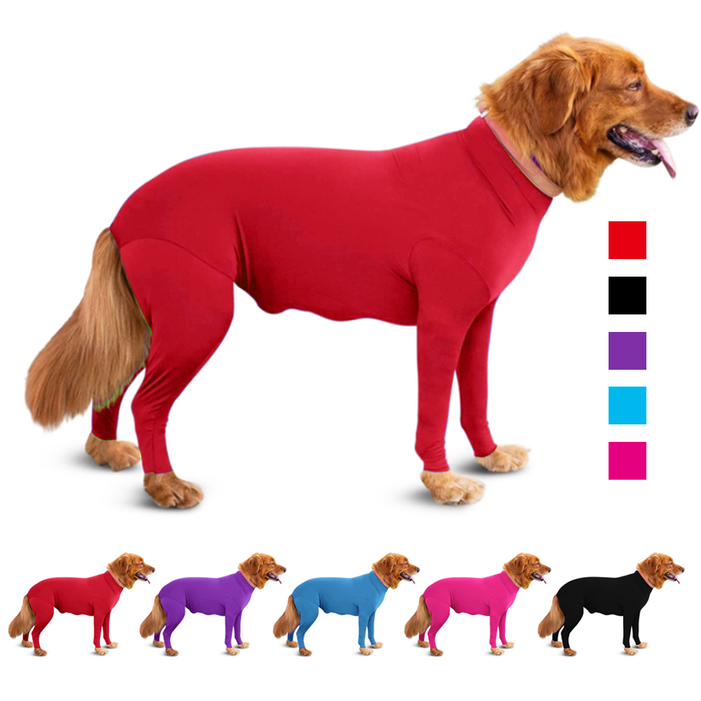 Big Dog Pajamas Stretch Pet Jumpsuit Winter Pet Clothes Warm Tight-fitting Dog Cloth Medium and Large Dog Suit Labrador Doberman