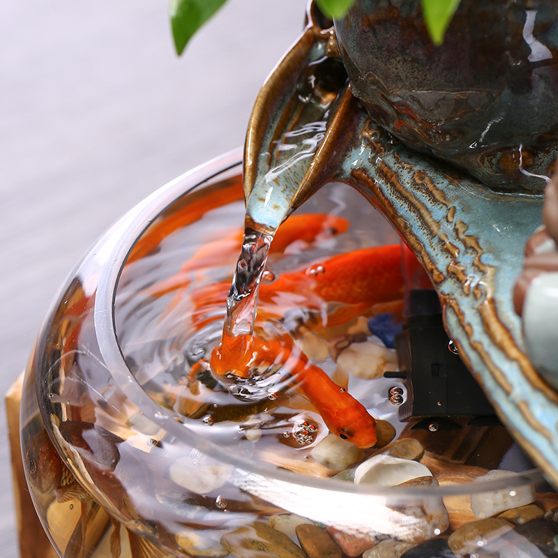 Tabletop Fountains Ornament Desktop Water Circulator Aquarium Flowing Function Fish Tank