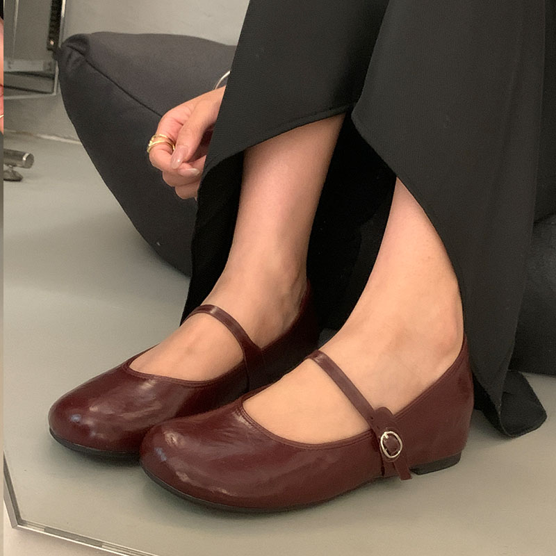 Ladies Mary Janes Height-Increasing Designer Ballet Flats Shoes 35-39