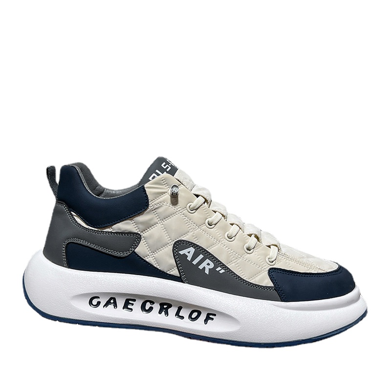 Casual Thick Soled Sneakers Breathable Autumn Men's Slip on Walking Flats Fashion Vulcanized Shoes 2024