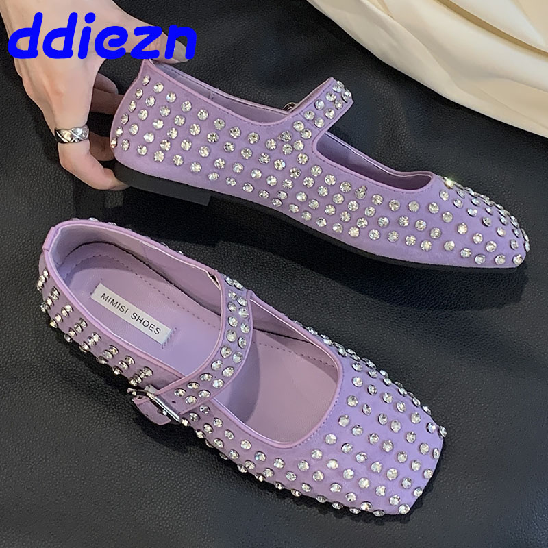 Footwear Purple New Fashion Bg Women Flats Mary Janes Rhies Female Soft Designer Shallow Ladies Flat Lolita Shoes 8101 ce2c a330