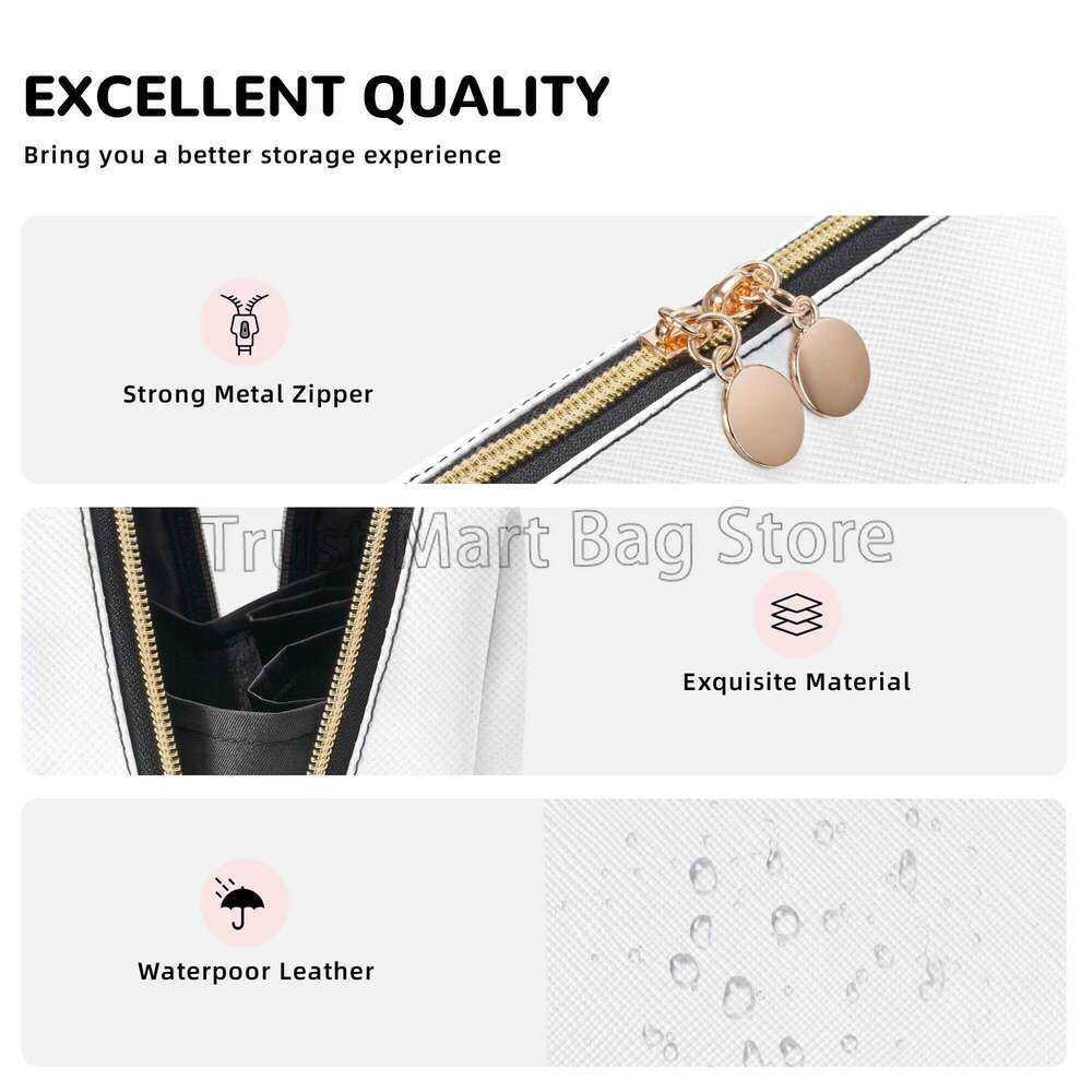 Moon & Star Alchemy Magical Leather Travel Cosmetic Black Skull Moth Large Capacity Waterproof Toiletry Bag Makeup Pouch