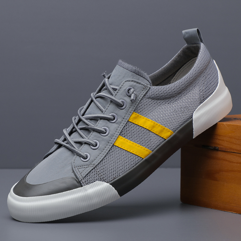 Men's Spring Summer Casual Canvas Shoes Low-top Lace-up Men's Shoes Korean Version Trend Men's Shoes# 23606