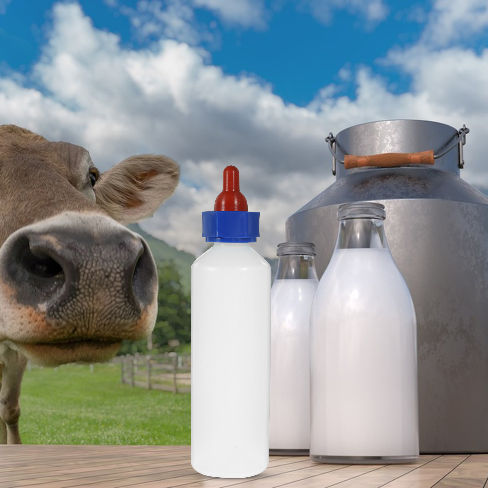 Goat Calf Nursing Bottle Feeder Small Livestock Feeding Animal Plastic Cow Feeders Baby Lamp Milk