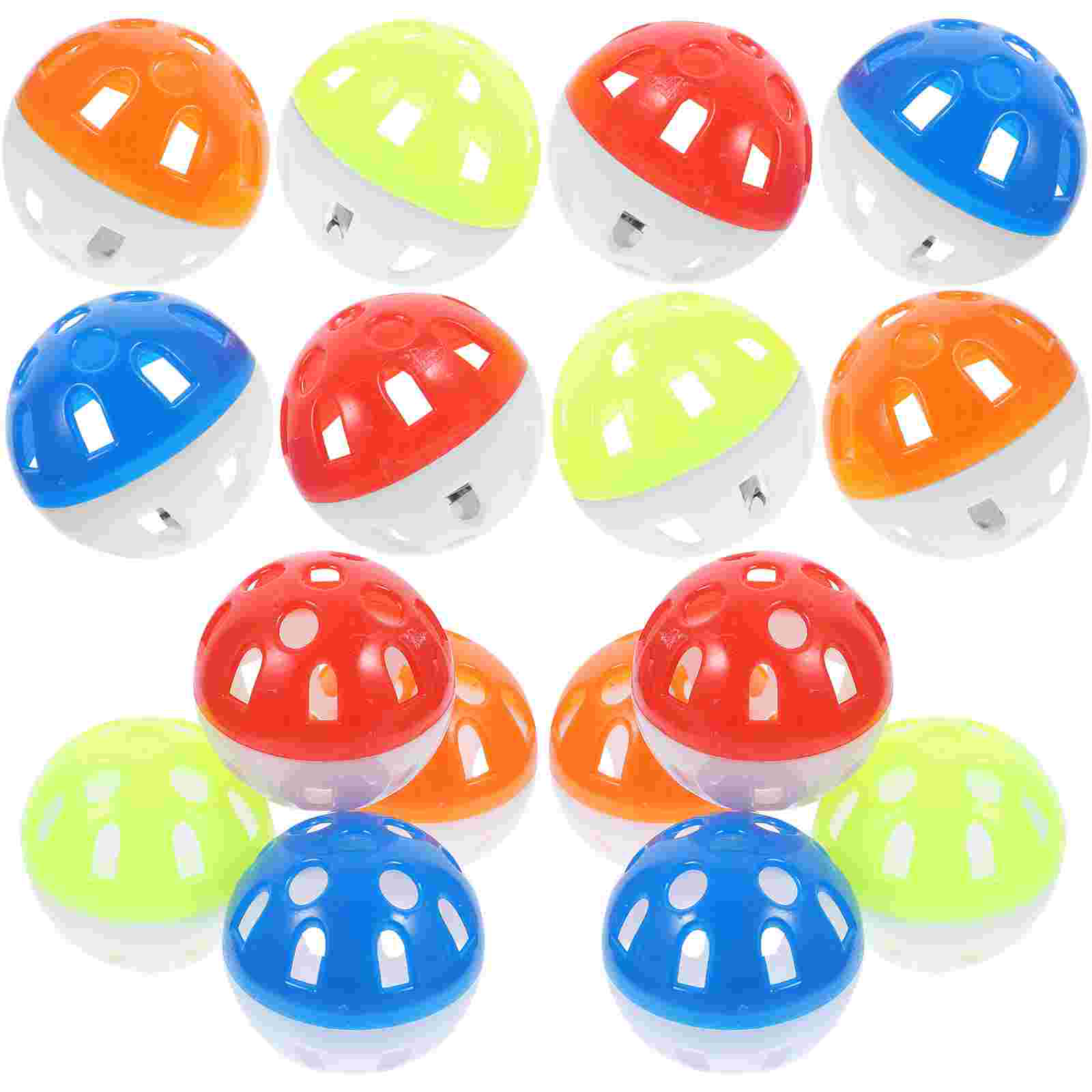 20 Pcs Hollow Bell Ball Parrot Toy Balls Toys Bird Bells Cages Plastic Parakeet for Funny Parakeets Foraging Parrots