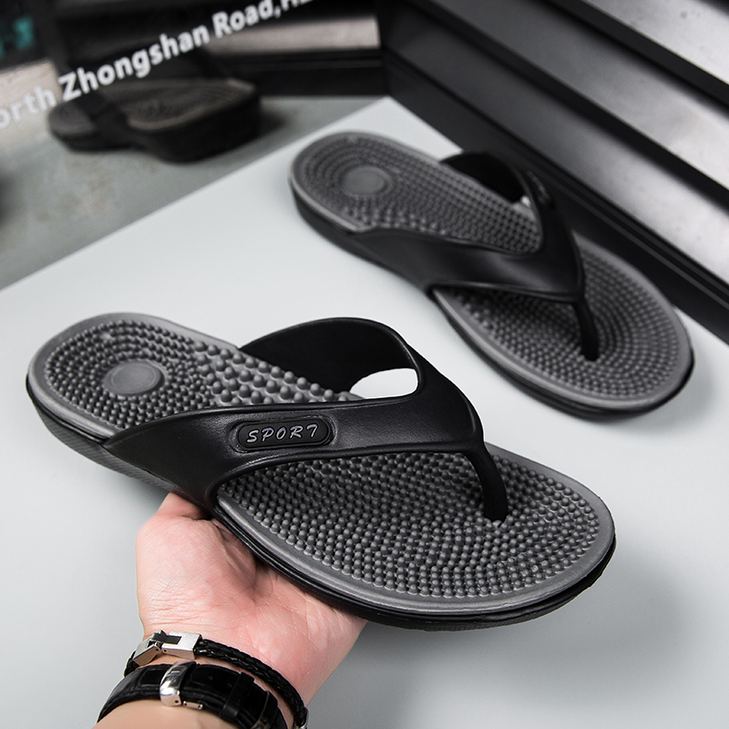 Men's Massage Flip Flops Outdoor Indoor Slippers Comfortable Slides Men Beach Sandals Non-slip Bathroom Home Men's Flip Flops