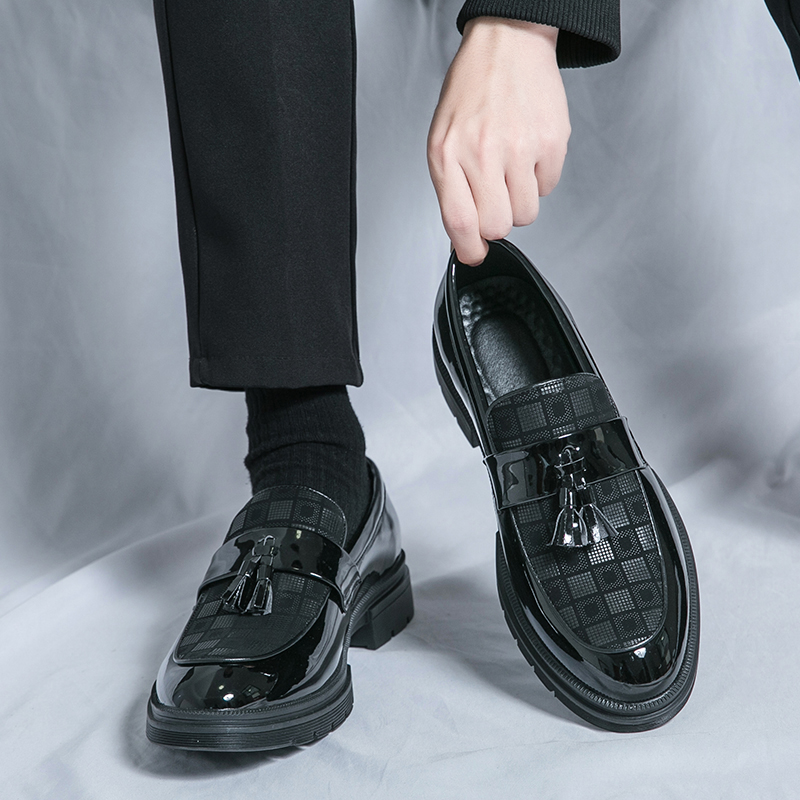 Men Leather Casual Black Tassel Loafers Handmade Soft Leisure Shoes Breathable Slip-On Comfortable for Drive Footwear Moccasins b584 2ef3