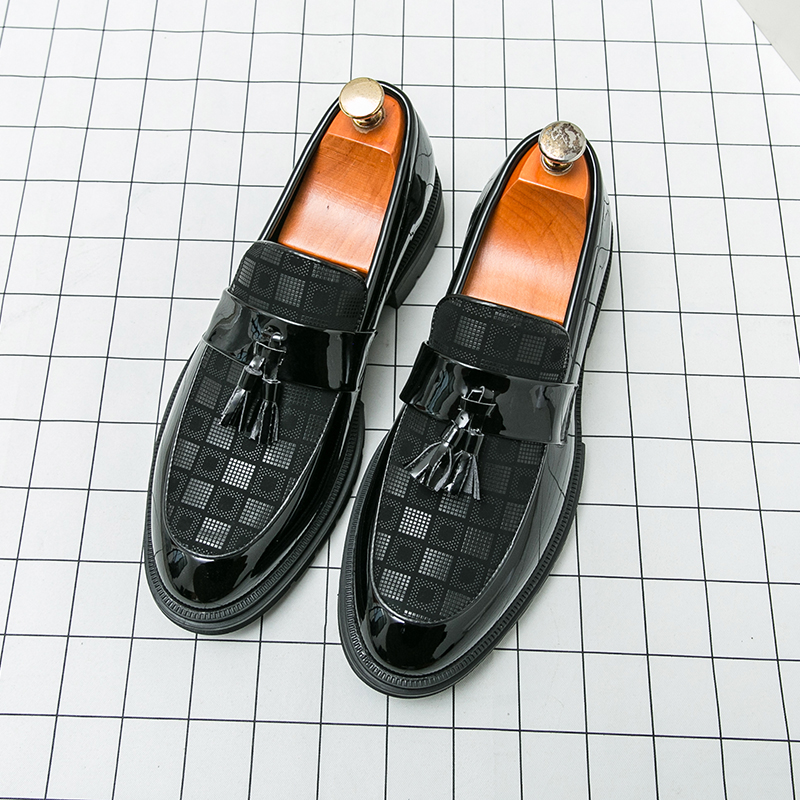 Men Leather Casual Black Tassel Loafers Handmade Soft Leisure Shoes Breathable Slip-On Comfortable for Drive Footwear Moccasins b584 2ef3