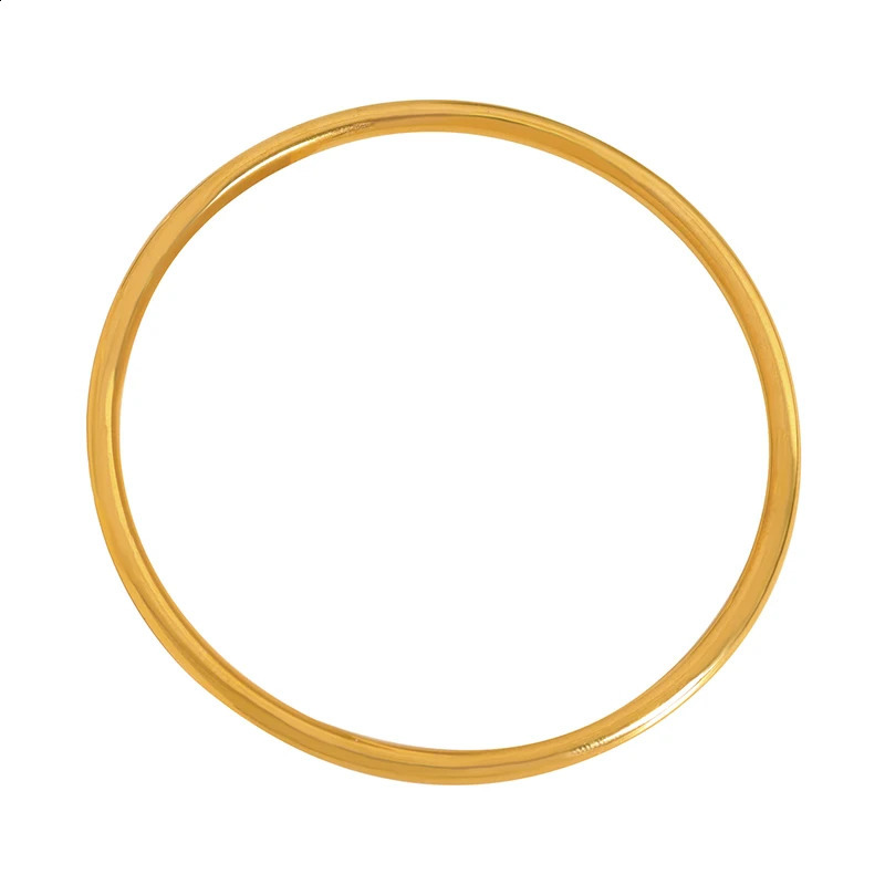 Simple Round Aperture Womens Stainless Steel Bracelet Girlfriend Gift Italian Bracelet Accessories Girl Gift 240914