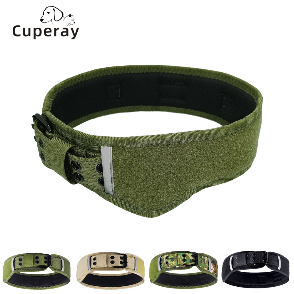 Tactical Dog Collars,Tough Military Heavy Duty Collar Metal Buckle with Control Handle,Double Buckle Design for Medium Large Dog