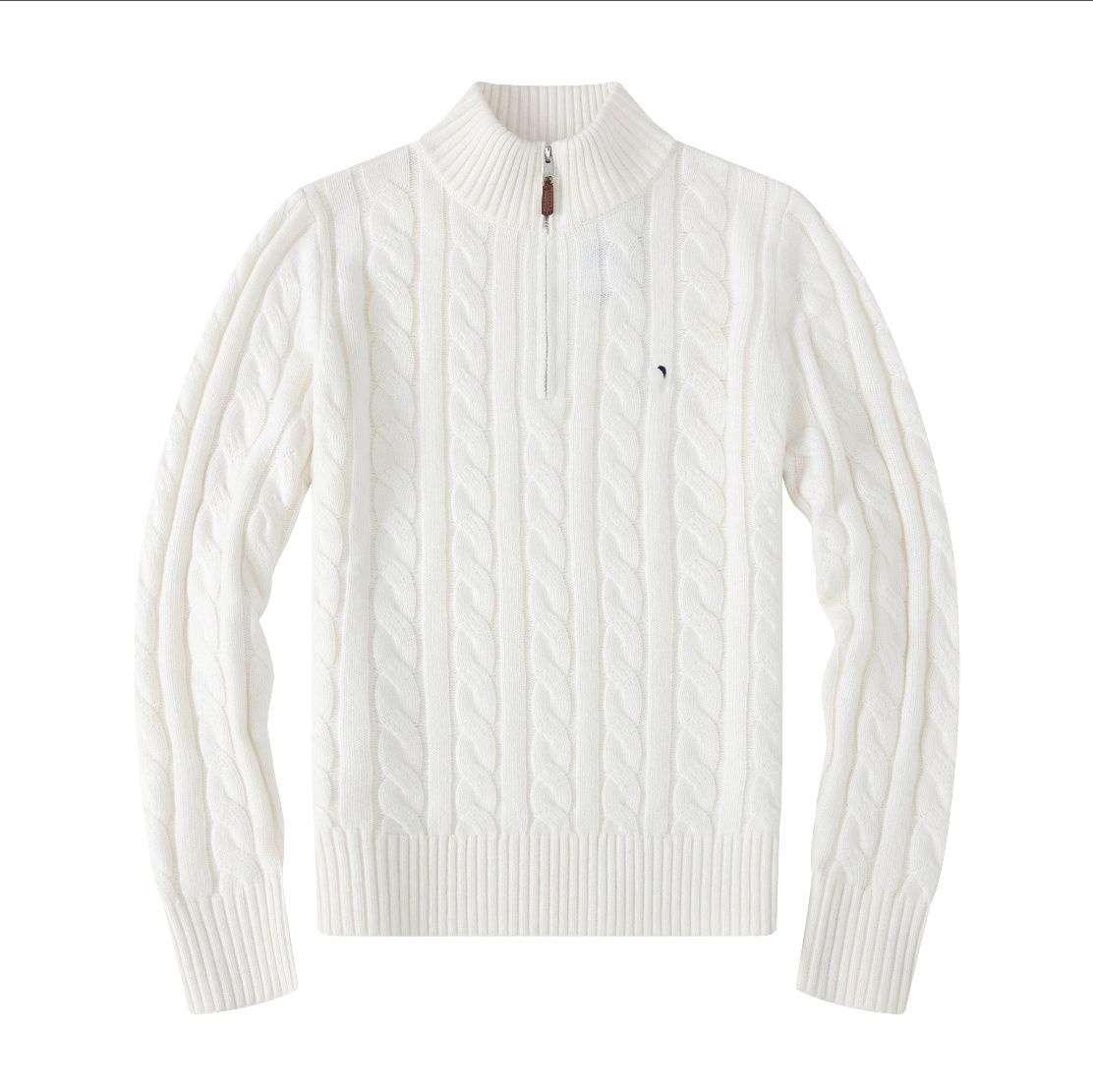 Designer Mens Polo Shirts Sweater Thick Half Zipper High Neck Warm Pullover Slim Knit Knitting Jumpers Small horse Brand Cotton Sweatshirt