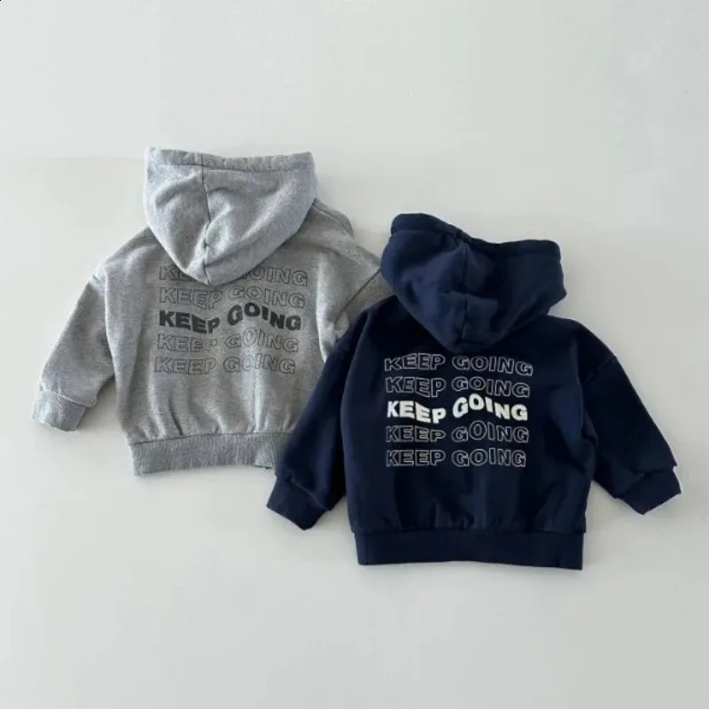 Korean INS Kids Boys Jogger Set Baby Boys Workout Jacket Hoodie Elastic Sweatpant Sets Full Zip Hooded Child Tracksuit 1-6T 240906