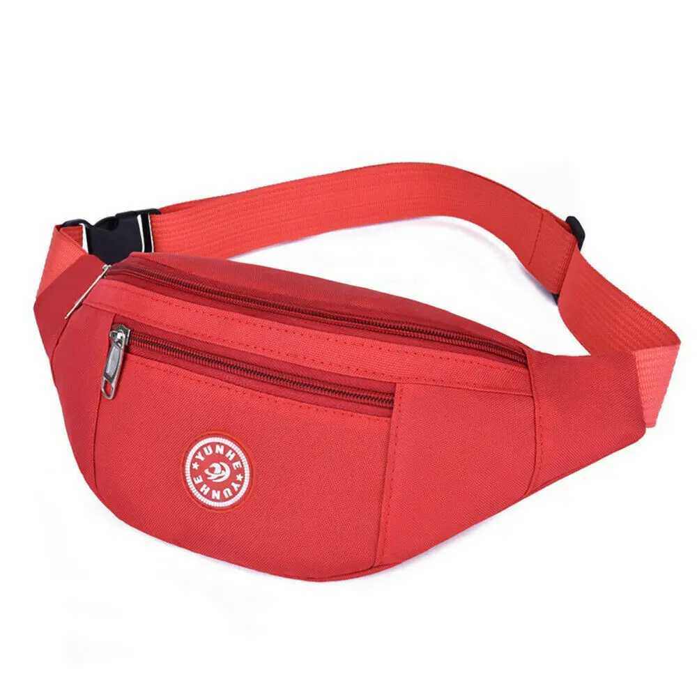 New Fashion Mens Waist Stray Bag Belt Money Bag Wallet Zipper Travel Hiking Bag Black Blue Red Grey Z250407