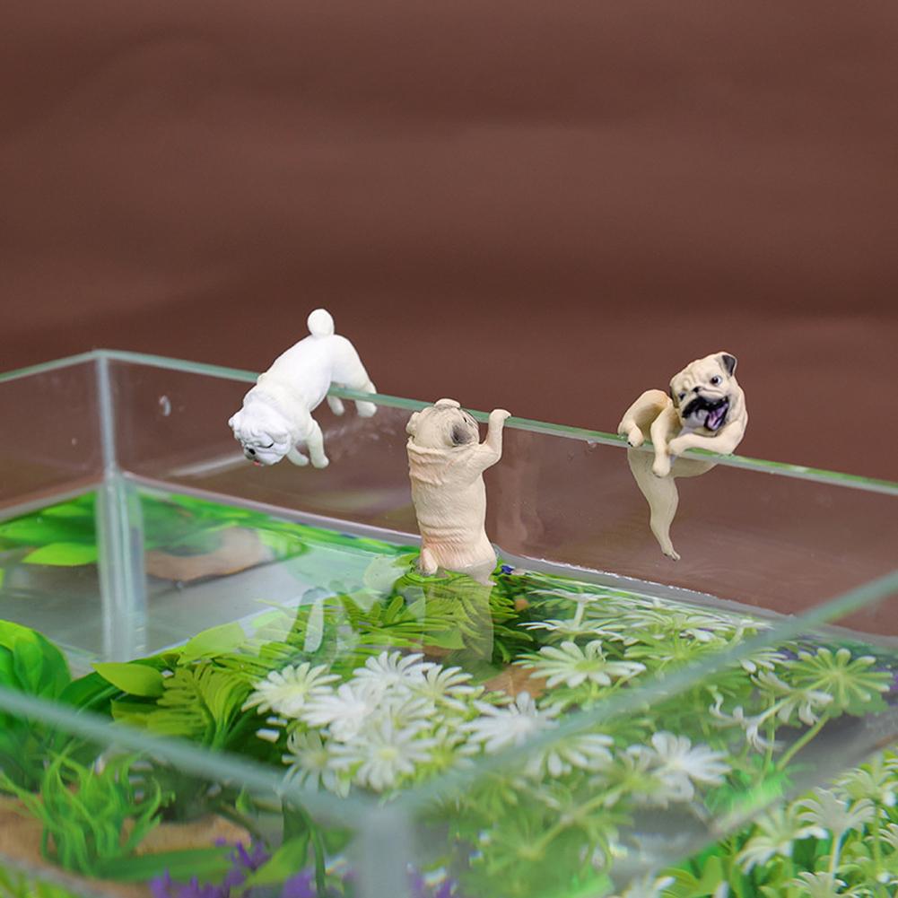 Aquarium Fish Tank Decoration Cute Dog Resin Ornament Fall-resistant Layout Props For Aquarium Fish Tank Landscaping Decor