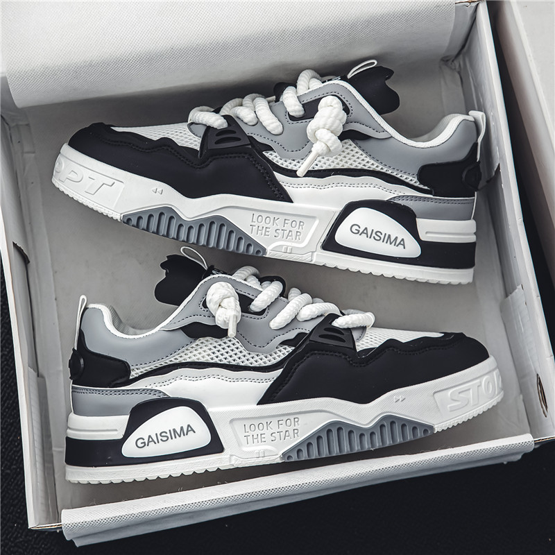 INS Mens Trend Running Breathable Skateboard Shoes Chunky Comfortable Casual Sneakers Men Tenis Mascuo Footwear Male