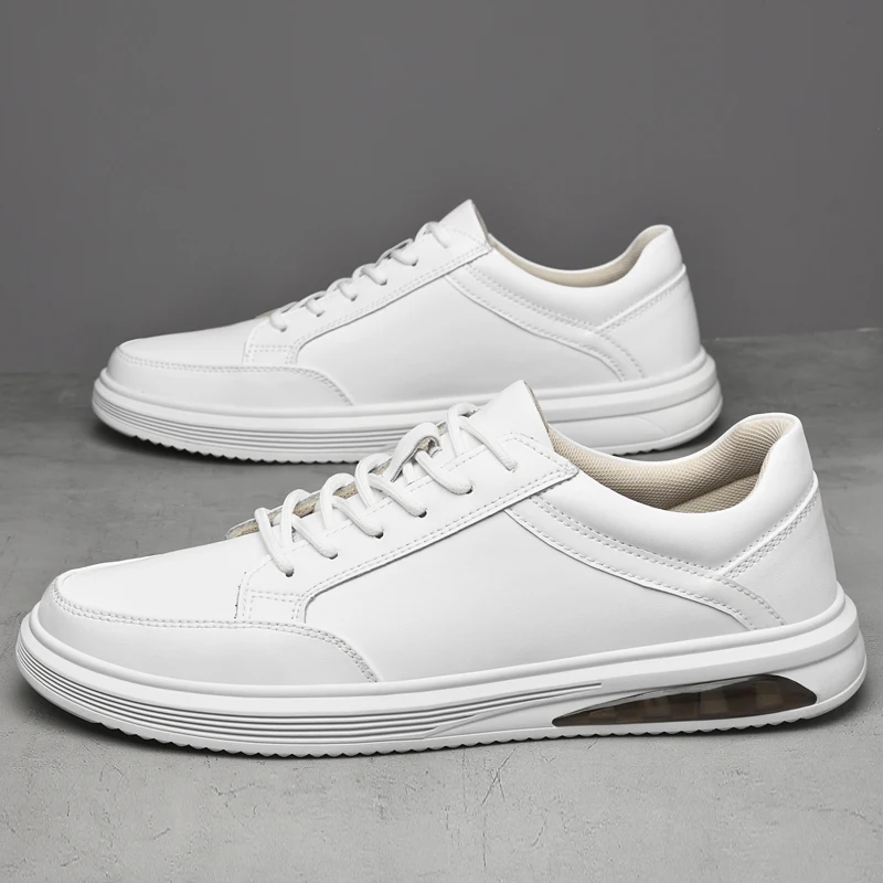 2024 New Luxury Casual Shoes Outdoor Men Outdoor Antiskid Sneakers Tenis Masculino Skateboard Shoes Brand Genuine Leather Flats