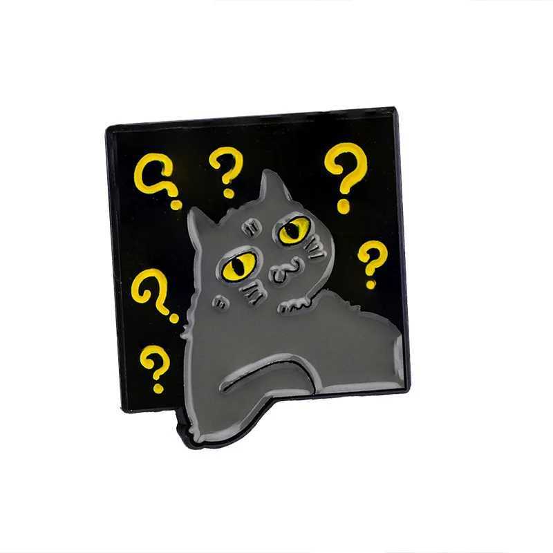 Stylish and Adorable Cartoon Cat Oil Drop Lapel Brooch Pin for Denim Bags - A Fashionable Gift for Men and Women Perfect JewelX240914