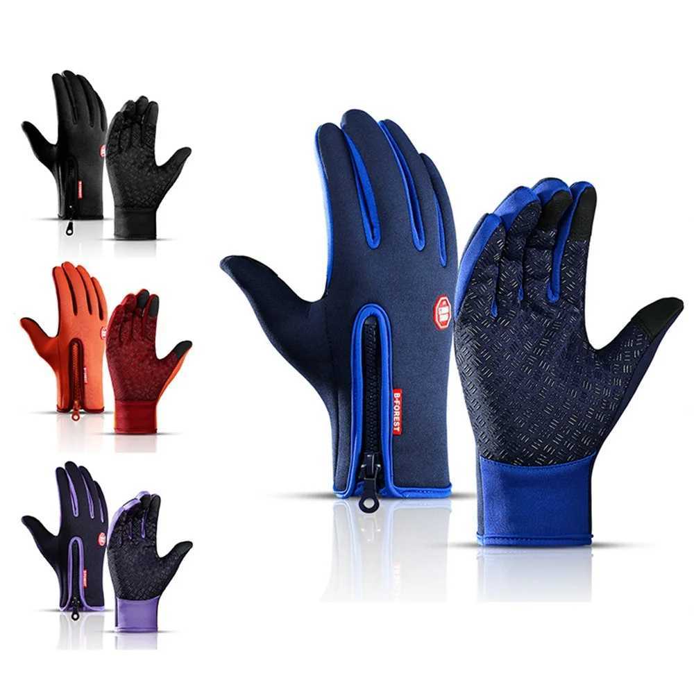Touchscreen Warm Gloves Outdoor Cycling Driving Motorcycle Waterproof Cold Gloves Windproof Non-Slip Womens Men Winter Ski Glove Y240914