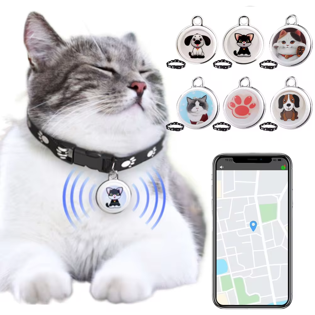 Real-time Tracking Dog Cat Collar Find Device Waterproof Smart Activity Tracker for Dogs Cats Kids Pets Keychain Wallet Luggage