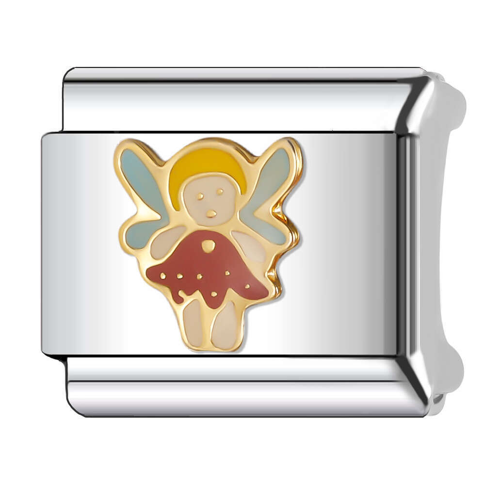 New Women's Gift Girl Bead Italian Charms Links Bangle Beads Fit 9mm Stainless Steel Bracelet Making DIY For Women Fashion Jewelry