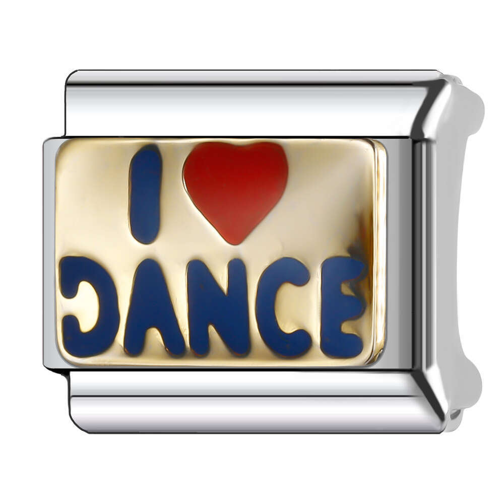 New Women's Gift friend Bead Italian Charms Links Bangle Beads Fit 9mm Stainless Steel Bracelet Making DIY For Women Fashion Jewelry