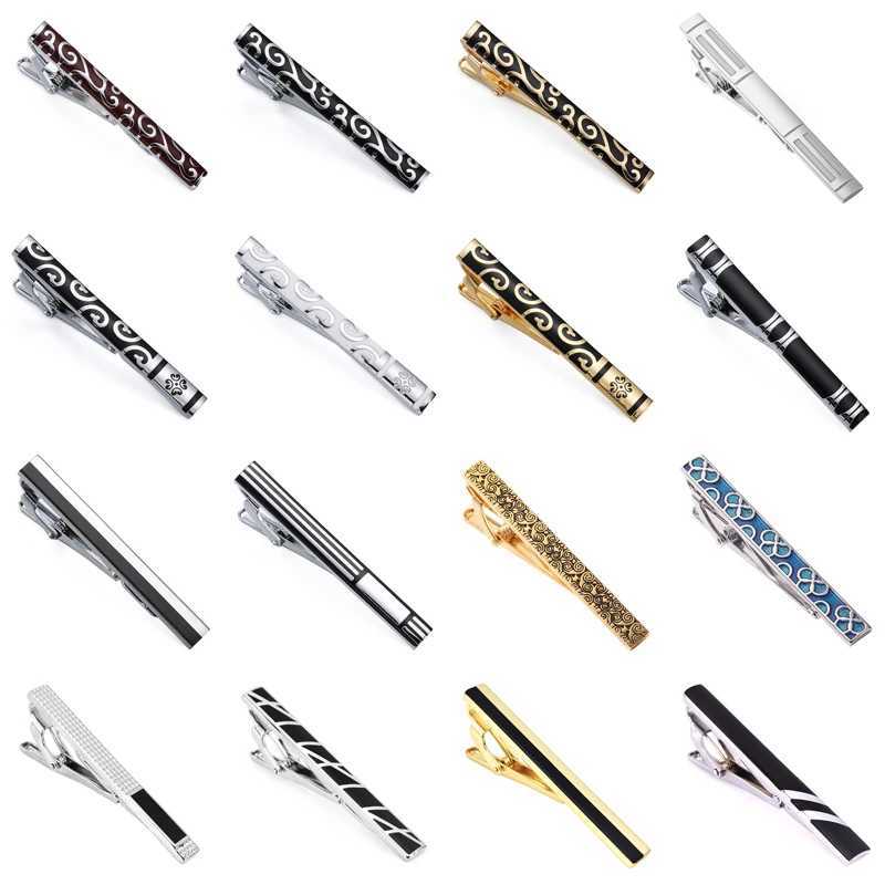 Classic mens and womens tie clip high-quality metal black blue Lucky Clover clip business suit shirt accessories jewelry giftsX240914