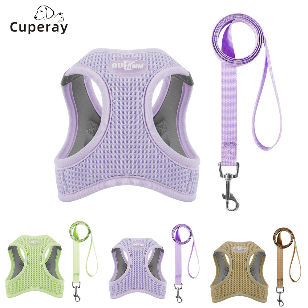 Cat Harness and Leash Set Vest Style Dog Harness Going Out Anti-breakaway Walking Cat Leash Pet Harness Leash for Cats & Puppies