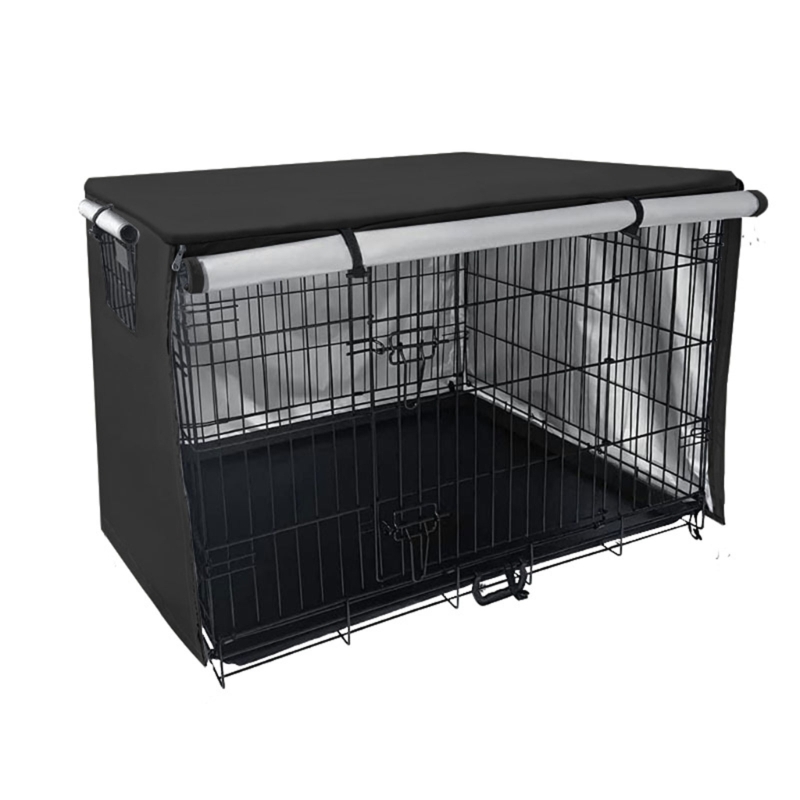 Dog Crate Cover Kennel Shelter Shade All Sides Open Portable Cage Cover 594C